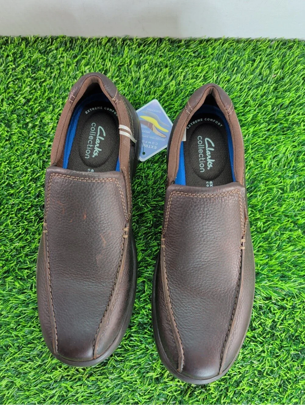Clarks Mens Bradley Step Brown Leather Casual  Shoes Men's 9.5W